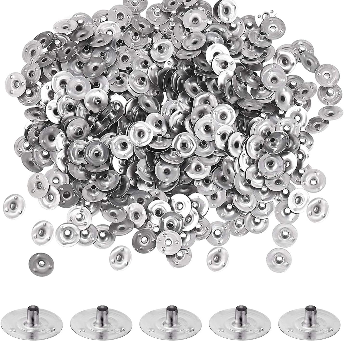 Candle Wick Base 100pcs Candle Wick Cilps Sustainer Tabs for DIY and Making (12.5mm/ 0.5inch)
