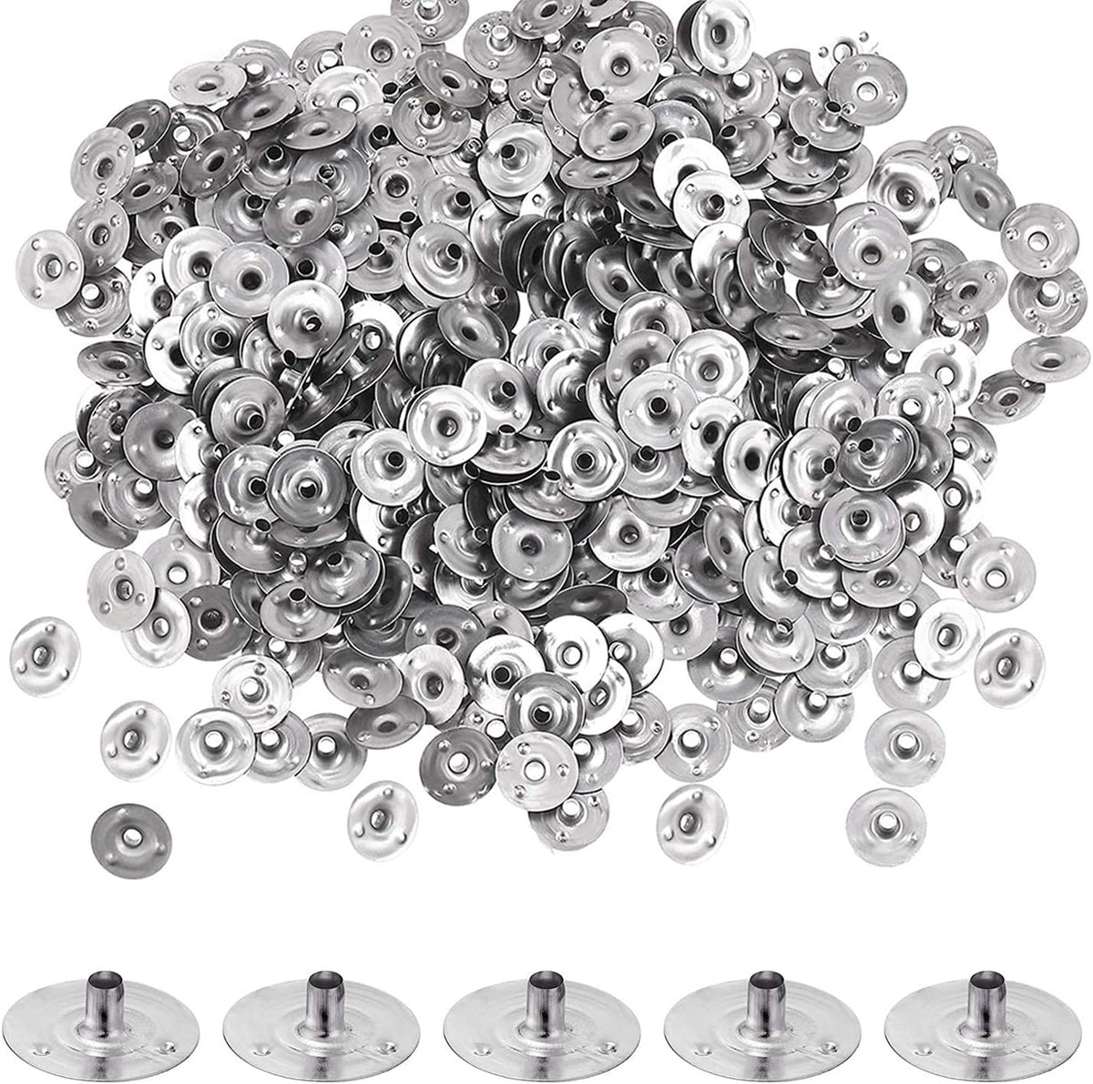 Candle Wick Base 100pcs Candle Wick Cilps Sustainer Tabs for DIY and Making (12.5mm/ 0.5inch)