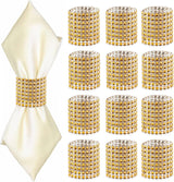 24Pack Napkin Rings, Gold Napkins Rings Plastic, Gold Napkin Holders for Anniversary, Birthday, Parties, Weddings and Dinners