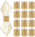 24Pack Napkin Rings, Gold Napkins Rings Plastic, Gold Napkin Holders for Anniversary, Birthday, Parties, Weddings and Dinners