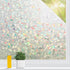 Rainbow Window Privacy Film Non-Adhesive Sun Blocking Reusable and Removable Glass Film Door Coverings for Bathroom, Home, Office, 17.5 x 78.7 Inch
