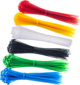 8 Inch Zip Ties (Tying Length 6.7"), 120pcs Nylon Cable Ties, 6 Multi-colors