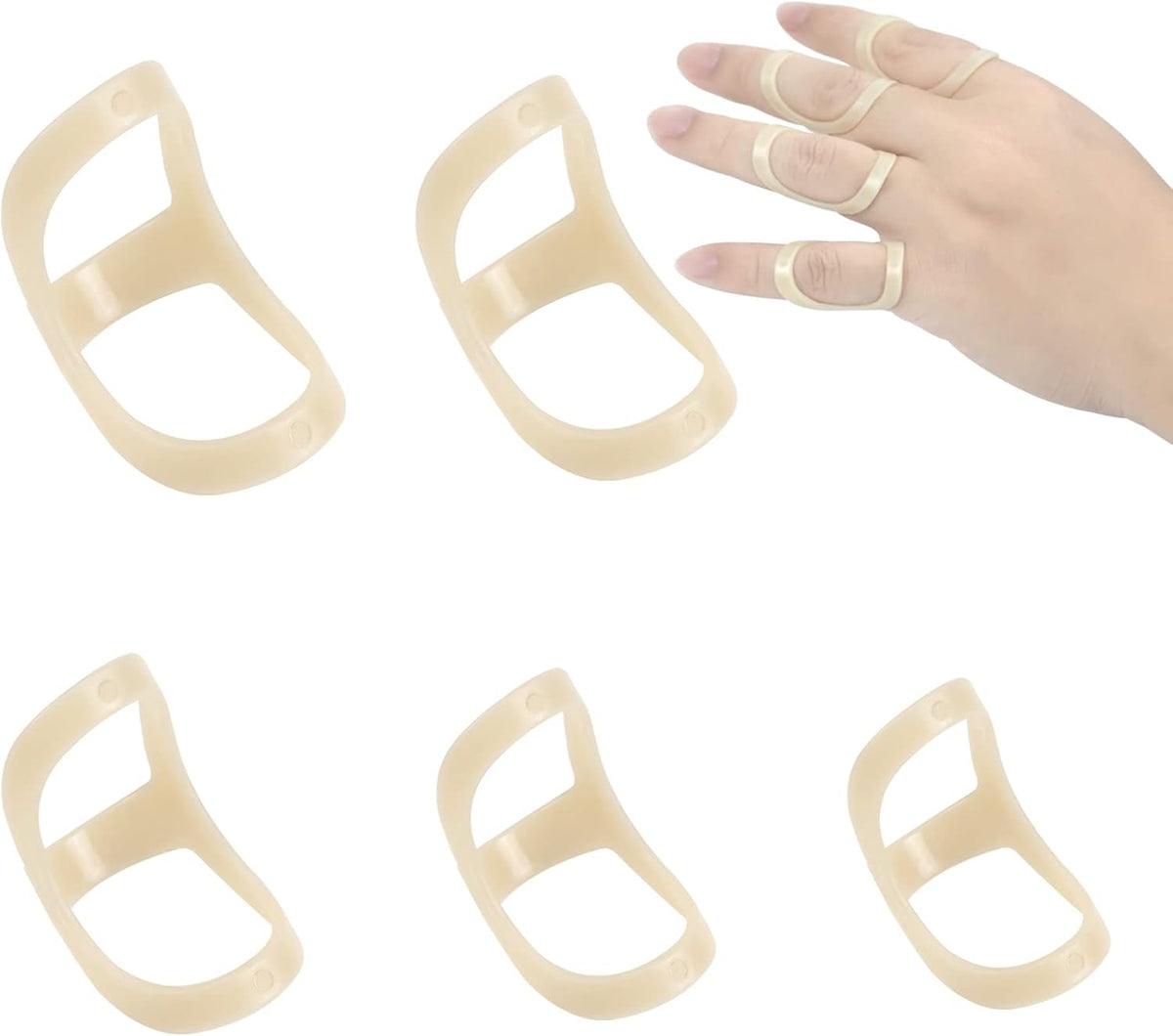 5Pcs Finger Splint, Trigger Finger Splint, Comfortable Trigger Finger Splint, Thumb Brace to Support and Protection for Arthritis, Thumb, and Other Finger Conditions(6,7,8,9,10 Sizes)