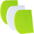 Dough Scraper Bench Scraper - 3P 4.7x3.7" Plastic Flexible Bowl Scraper, Sharp Edge & Angles Cake Scraper. Non-Slip Bakeware Decorating Tools Sculpting & Modeling Tools - Green+White+Green