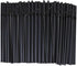 Flexible Plastic Straws Bendable for Drinking, Diameter 5 MM Length 21 CM (8.27 Inches), 100 PCS, Black, Standard Length