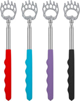 4 Pack Extendable Back Scratcher Easter Basket Stuffers Portable Telescoping Metal Claw Back Scratchers Retractable Backscratcher Gifts for Men Women Mom Dad Adults Teens