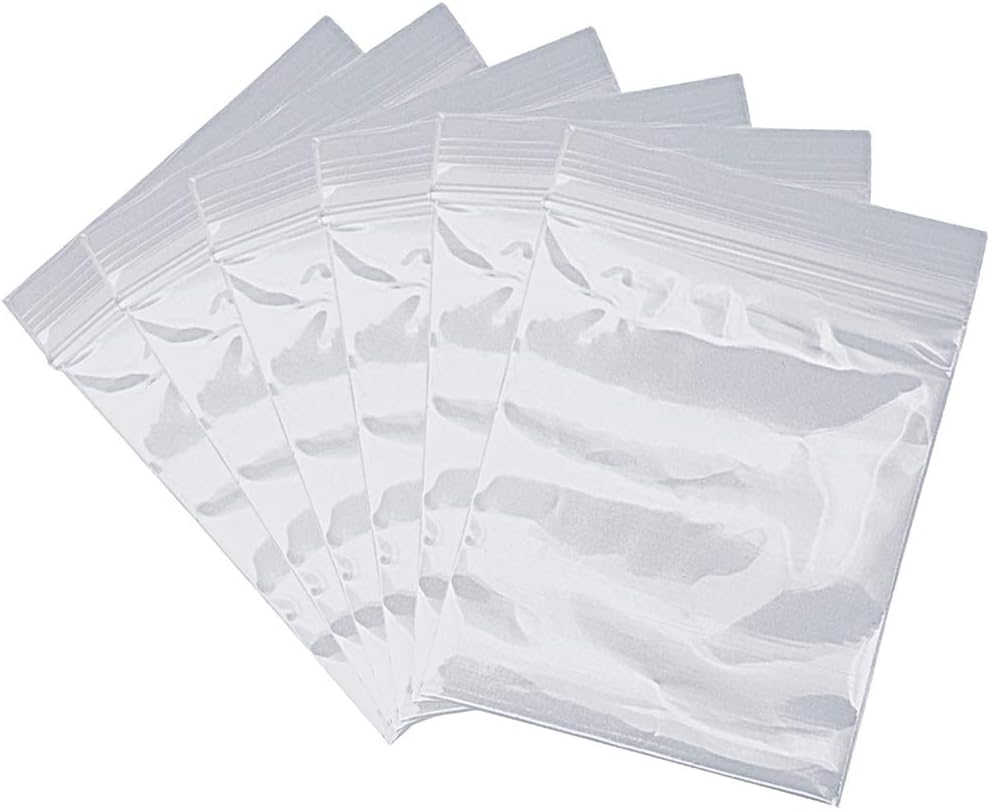 100 PCS Small Plastic Bags, 2" x 2.76" Resealable Zipper Poly Bags Mini Plastic Bags Clear Small Jewelry Bags for Jewelry, Screws, Storage