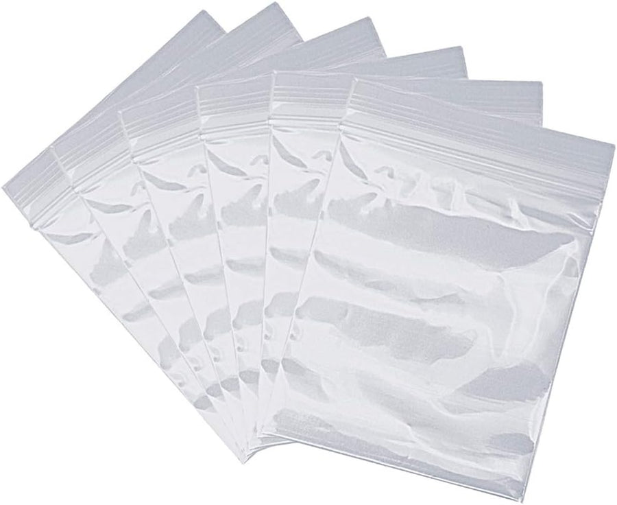 100 PCS Small Plastic Bags, 2" x 2.76" Resealable Zipper Poly Bags Mini Plastic Bags Clear Small Jewelry Bags for Jewelry, Screws, Storage