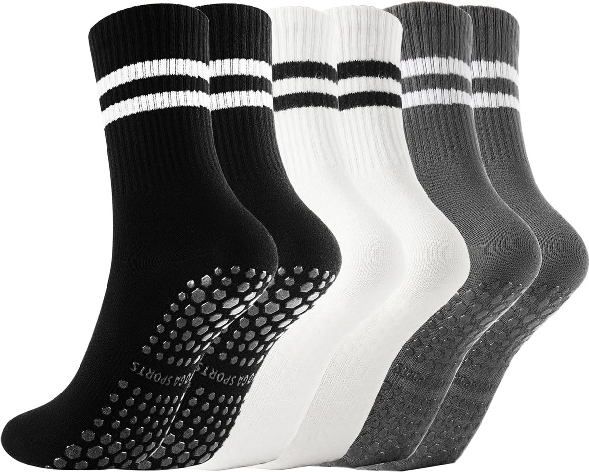 Non Slip Yoga Grip Pilates Socks for Women&Men Anti Slipper Grippy Socks for Ballet, Hospital, Dance, Trampoline