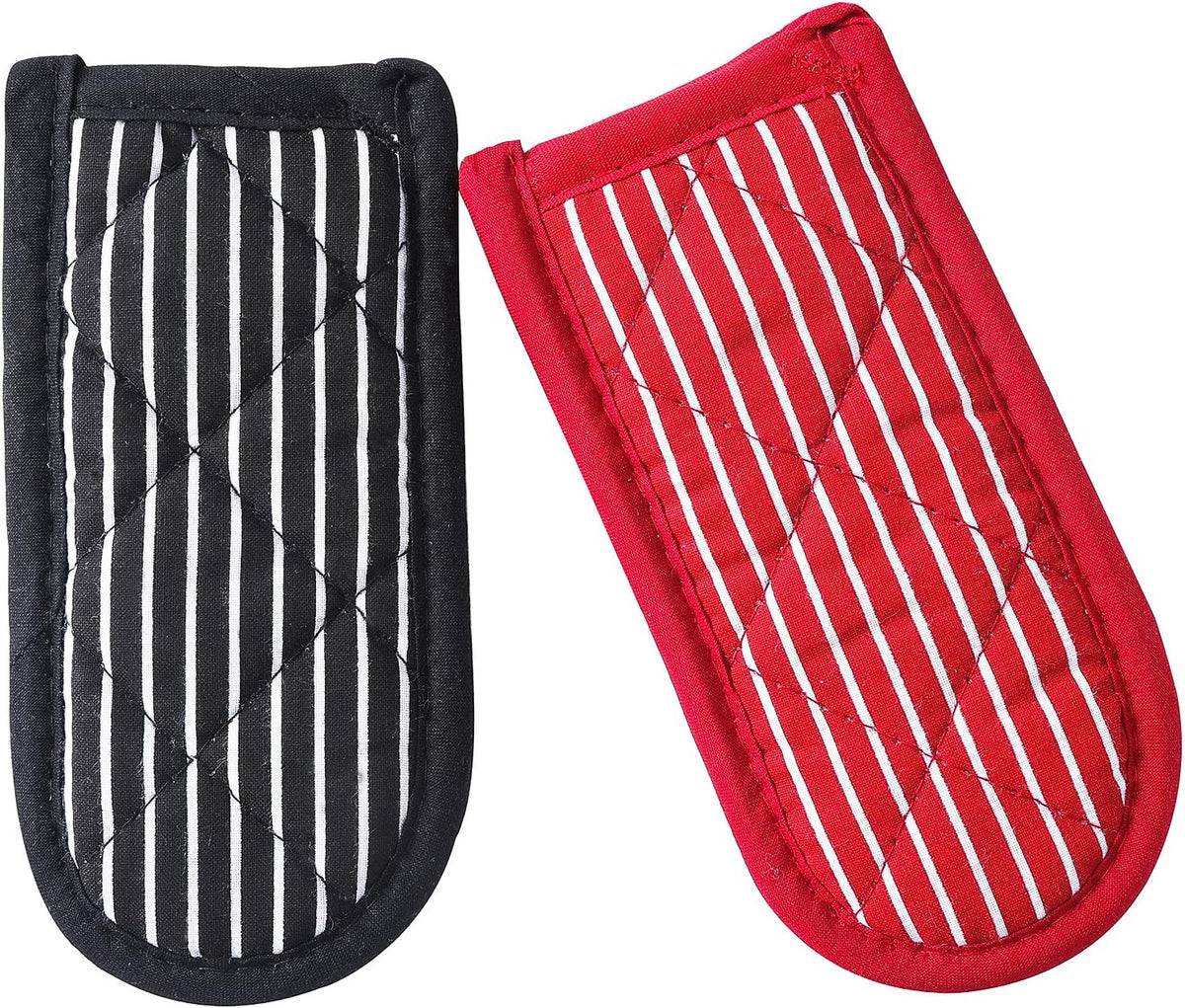 Cast Iron Skillet Handle Covers,Pot Handle Covers Heat Resistant,Pot Holders for Kitchen Heat Resistant,Machine Washable Handle Mitts 2 PCS(Striped)