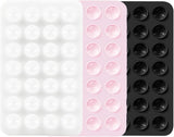 3 PCS Double Sided Phone Suction Pad,Sticky Phone Case for Wall ands-Free Fidget Toy Mirror Shower,Suction Cup Holder for Car Mobile Power Supplies (Black White Pink)