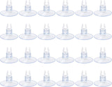 Aquarium Suction Cups, for Fish Tank Airline Tubing, with Clips 3/16" air Hose Holder, 24pcs (Clear)