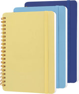 3 PCS Small Spiral Notebook 5x7, Notebooks for Note Taking, Blue Color Scheme Spiral Journal Notebook, Work Notebook Small Notebooks 5x7 with Strap, Cute Notebooks for Women 70 Sheets/Note Books