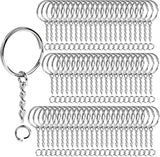 Key Chain Rings Keychain Rings, 60pcs Key Ring Metal Keychain Split Key Rings Bulk, Keyring 25mm with 26mm Key Chains and 60pcs Open Jump Ring for Craft Key Ring