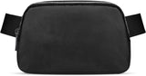 Mini Black Fanny Pack for Women & Men,Valentines Day Gifts for Girls Teens Kids Daughter Sister Her,Trendy Stuff Crossbody Bags Cute Everywhere Belt Bags.(Black)