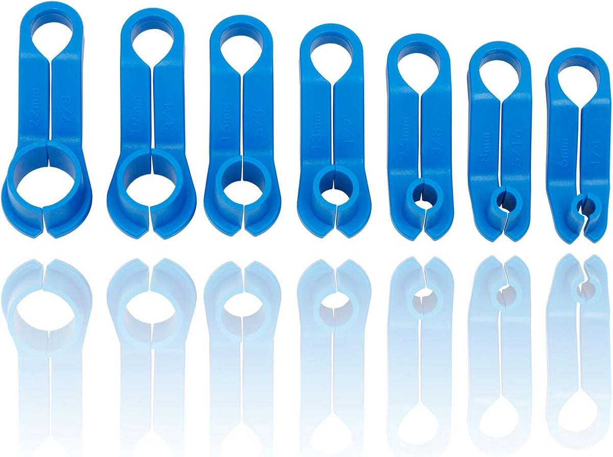 7PCS AC Fuel Line Disconnect Tool Set for Most Ford/GM/Chrysler/Mazda,Includes 1/4 5/16 3/8 1/2 5/8 3/4 7/8 Inch Transmission Oil Cooler Line Quick Disconnect Kit Fuel Line Removal Tool