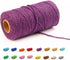 (109 Yards/1.5mm/35 Colors Optional) Cotton Baker Twine DIY Craft Macramé Natural Cotton Rope Craft Making Knitting String Rope DIY Wedding Decor Supply Christmas Wrapping(Deep Purple)