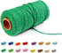 (109 Yards/1.5mm/35 Colors Optional) Cotton Baker Twine DIY Craft Macramé Natural Cotton Rope Craft Making Knitting String Rope DIY Wedding Decor Supply Christmas Wrapping(deep Green)