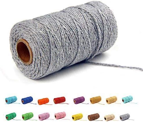 Grey cotton baker's twine on a spool