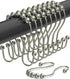 Shower Curtain Hooks Rust Proof (Set of 12) - Stainless Steel Shower Curtain Rings - Anti Slip Roller Balls for Easy Glide (Omega Double Hooks, Polished Nickel)