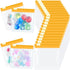 24 Pieces Pill Pouch Bags Zippered Set Reusable Translucent Medicine Organizer Sealing Travel Plastic Bags with Slide Lock for Storage(Yellow)
