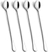 9.5-Inch Long Handle Iced Tea Spoon, Coffee Spoons, Ice Cream Spoons, Stainless Steel Cocktail Stirring Spoons, Set of 4