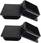4 Pack 2'' Inch End Cap Square Tubing Black Plastic Plug,Tubing Post End Cap Suitable for Square TubeSquare Plastic Plug, Tubing Post End Cap