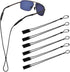 6Pcs Adjustable Glasses Straps Silicone Sport Sunglasses Holder Retainer Cord Around Neck Eyewear Accessories for Men, Women, Black
