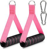 2 Pack Upgraded Exercise Handles, Gym Handle Equipment for Cable Machine Attachments, Strength Training Workout, Pilates, Home Gym, Resistance Bands, Heavy Duty Workout Accessories