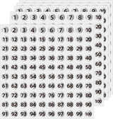 Silver Consecutive Number Stickers 1 to 100, 0.4 inch Round Small Number Stickers Labels for Inventory, Storage, Organizing, Boxes, Bins, Toolbox, Locker (3000 Labels, Matte)