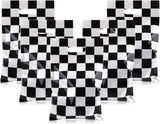 30Pcs Race Car Party Favors Bag Goodie bags Racing in Speed Party Decorations Soccer Theme Black and White Checkered Candy Bags with Handles for Kids Race Car Birthday Party Supplies