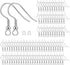 Fish Hook Earring Hooks 150pcs Earring Findings with Backs for Ear Wire Supplies Ear Post Making DIY (150pcs Silver Earrwires and 150 pcs Backs, Total 300pcs)