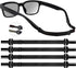 Adjustable Glasses Strap Eyeglasses Strap 4 Pack Sunglasses Strap No Tail Eye Glasses Holders around Neck for Men Women Kids Eyeglass Holders Sports Glasses Strap Black (9.5-13.5 inch) 1