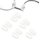Eyeglass Nose Pads Covers Slip-on Silicone Glasses Nose Pad Anti Slip Soft Nose Pads for Eyeglasses Repair Kit(5 Pairs), Clear/S