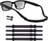 Kids Glasses Strap 4 Pieces Adjustable Toddler Glasses Strap Black Baby Sunglasses Strap Only Kids Eyeglasses Straps and Infant-Eyewear Retainers for Boys and Girls Age 0-3 Years (5-8 Inches) 1