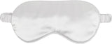 1 Pcs Silk Sleep Mask, Soft Eye Mask with Elastic Strap, Lightweight Blindfold for Men, Women, Travel, and Naps (White)