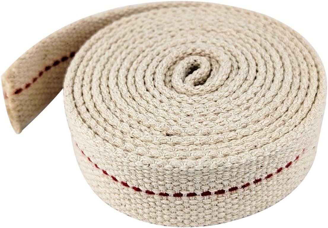 1 Roll Oil Lamp Wick - 6.5 Feet Roll, 1 Inch Flat Cotton Wick Replacement - Perfect for Oil Lamps, Lanterns, and Oil Burners (1 inch)