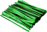 400 Pcs Metallic Twist Ties 4-Inch, Foil Twist Ties for Bread Bags, Candy Bags, Gift Bags, Snack Bags, and Party Favor Wrapping (Green)
