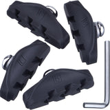 2 Pairs (4 Pieces) Bike Brake Pads, Rubber V-Brake Pads for Mountain & Road Bicycle,Quiet & Non-Skid Cycling Accessories for Enhanced Safety,50mm,Black