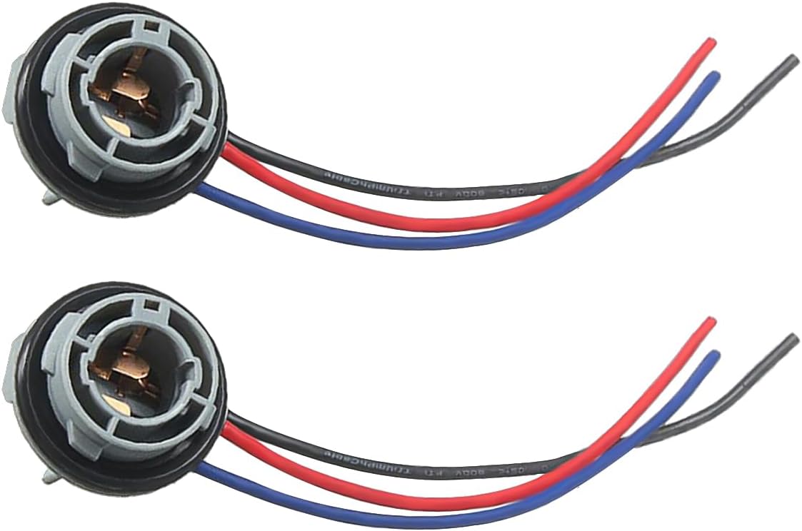 2PCS 1157 LED Bulb Socket Plug, Waterproof Turn Signal Brake Light Tail Light Socket Harness, Base Plug Connector Professional Car Accessories Fits Most Cars, Trucks, SUVs