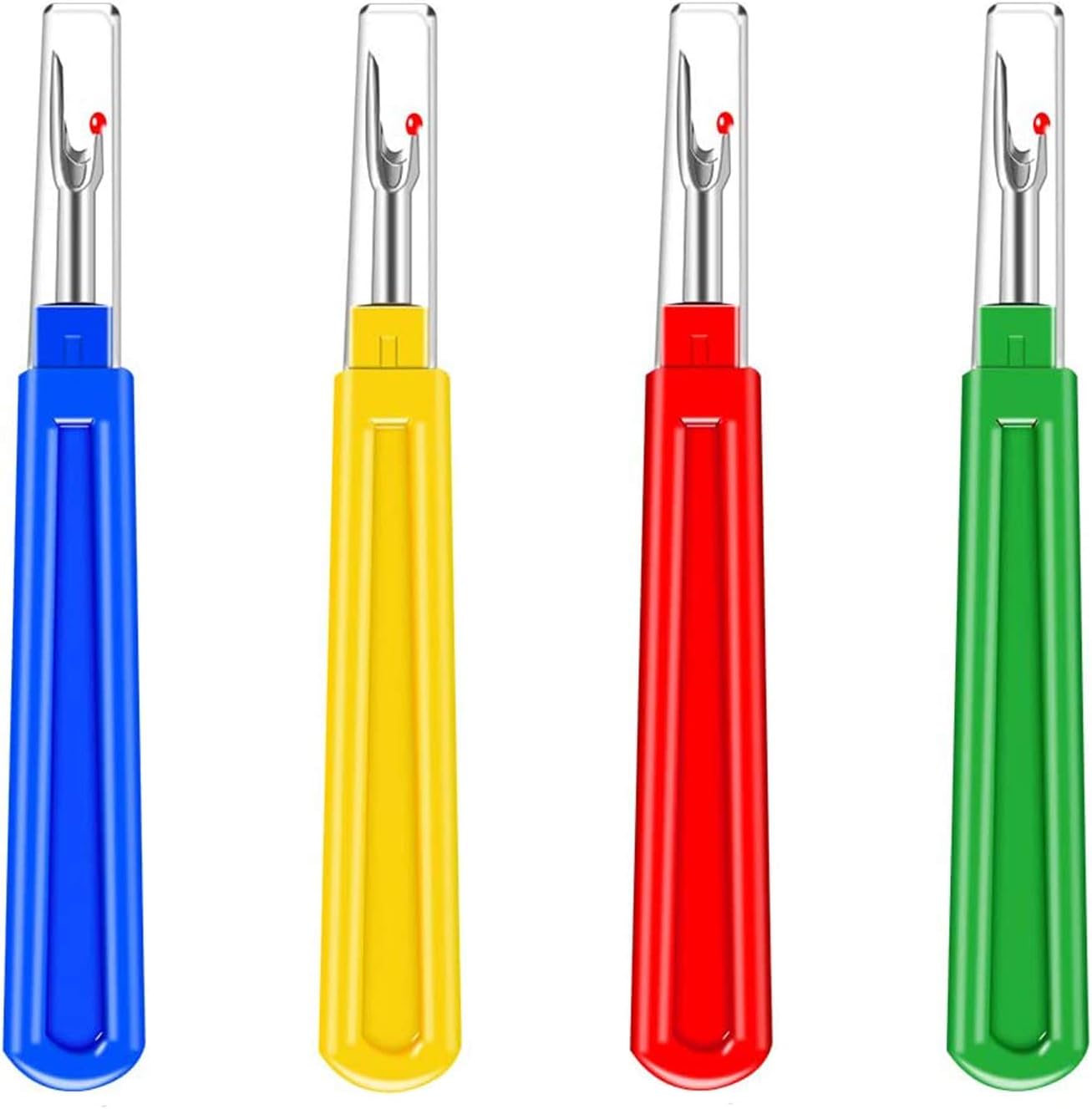 Seam Ripper 4pcs Stitch Remover Big Stitch Ripper Thread Ripping Tool Tag Remover for Clothes Crafting Sewing (4 Colors)