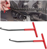 Motorcycle Exhaust Spring Hook, T Shaped Handle Exhaust Spring Hooks, Rubber Coating Exhaust Spring Puller Tool Fit for Vehicle Motorcycle Dirt Bike Removal, Installation Tool