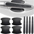 8 PCS Car Door Handle Anti-Scratches Sticker, Self-Adhesive & Non-Marking Car Door Bowl Paint Scratch Protective Films, Universal Protective Pad Sticker for Most Cars (Black)