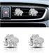 2PCS Crystal Diamond Car Air Vent Clip, Elephant Bling Charms Crystal Car Air Outlet Clip, Bling Car Interior Decorative Accessories for Women Girls