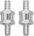 2PCS 3/8" 10mm Non Return One Way Fuel Line Check Valve, Aluminium Alloy Car One-Way Inline Fuel Hose Check Valve for Fuel Line Petrol Diesel Fuel Oil Water (3/8" 10mm)