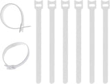 Adjustable Cable Straps Cable Ties Adjustable Cord Wire Organizer for Cord Management (8 Inches, 60 Pieces, White)