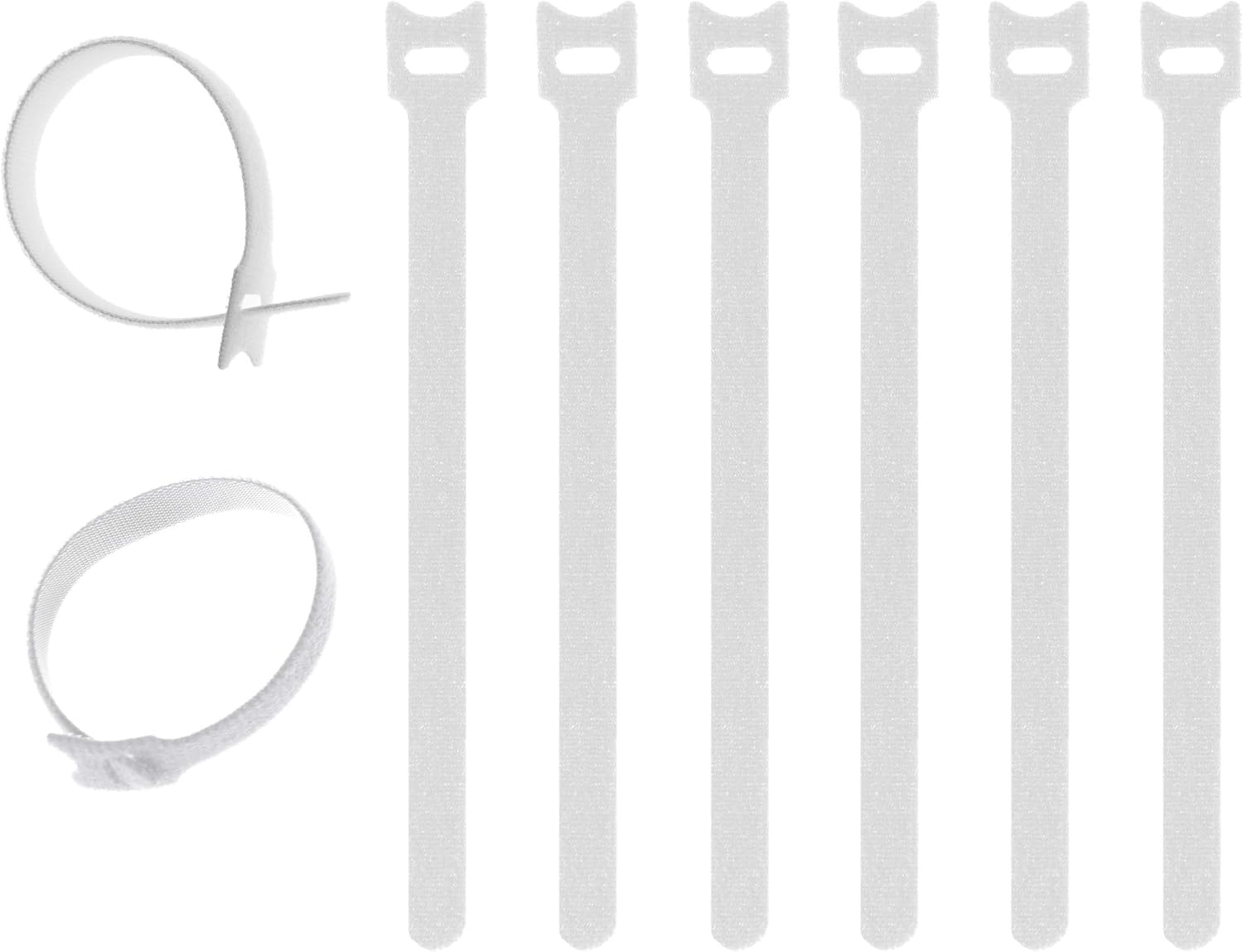 Adjustable Cable Straps Cable Ties Adjustable Cord Wire Organizer for Cord Management (8 Inches, 60 Pieces, White)