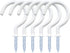 12 Pack Vinyl Coated Ceiling Hooks,Screw-in Mug Hooks,Multi-Function Wall Hooks Kitchen Hooks Cup Hooks for Indoors Outdoors (White, 1-1/4 Inch)