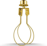 Lamp Holder for Clip-on Light Bulbs with Levellers, Include Finial - DIY Adapter for Shades (1 Pc, Gold)