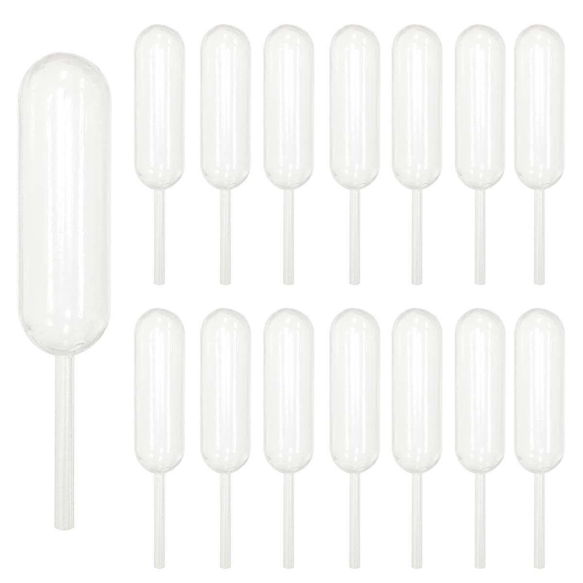 Cupcakes Pipettes, 100PCS 4ml Clear Plastic Transfer Liquid Dropper Pipettes, Suitable for Chocolate or Strawberries Cupcakes, Ice Cream, Mini Cakes, Waffles, Children's Painting, Kitchen Supplies